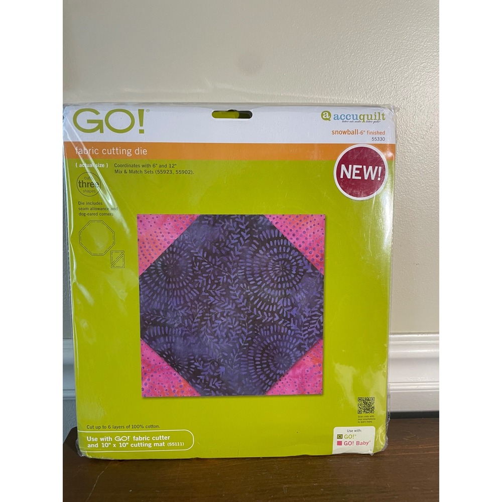 AccuQuilt GO! Snowball 6 Inch Finished Fabric Cutting Die 55330 New